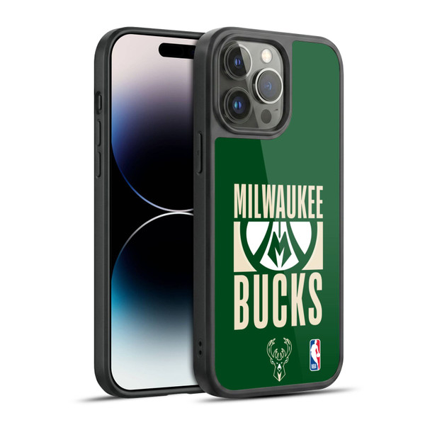NBA Milwaukee Bucks Typography Gel Armour Case For Apple iPhone 14 Pro Max