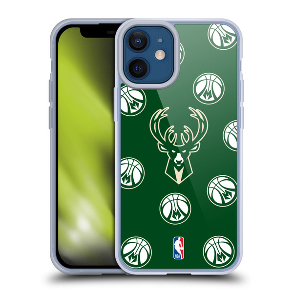 NBA Milwaukee Bucks Patterns Soft Gel Case for Apple iPhone 12 Mini & MagSafe