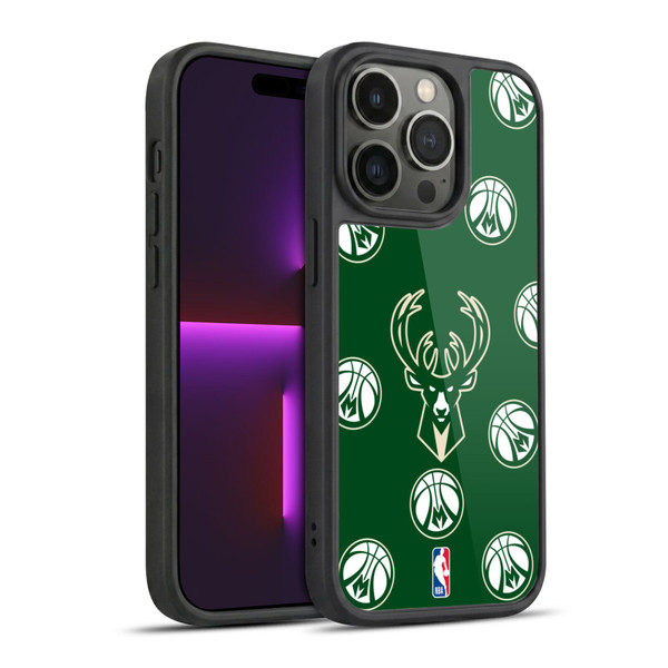 NBA Milwaukee Bucks Patterns Gel Armour Case For Apple iPhone 14 Pro