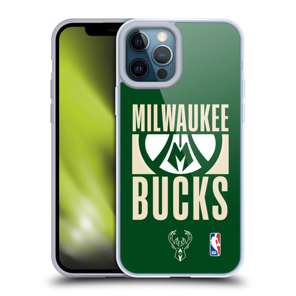 NBA Milwaukee Bucks Typography Soft Gel Case for Apple iPhone 12 Pro Max & MagSafe