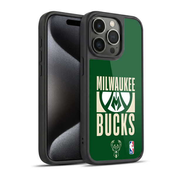 NBA Milwaukee Bucks Typography Gel Armour Case For Apple iPhone 15 Pro