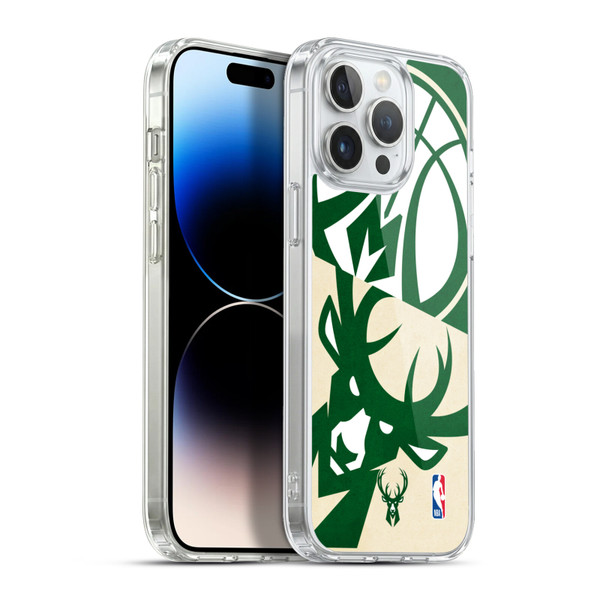 NBA Milwaukee Bucks Half Oversized Soft Gel Case for Apple iPhone 13 Pro Max & MagSafe