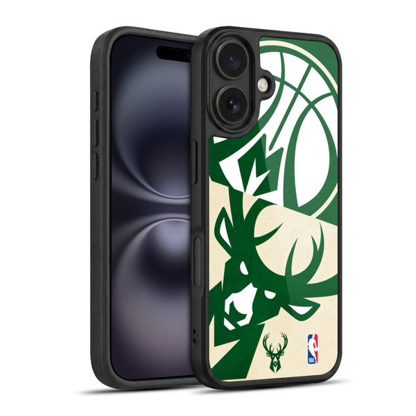 NBA Milwaukee Bucks Half Oversized Gel Armour Case For Apple iPhone 16