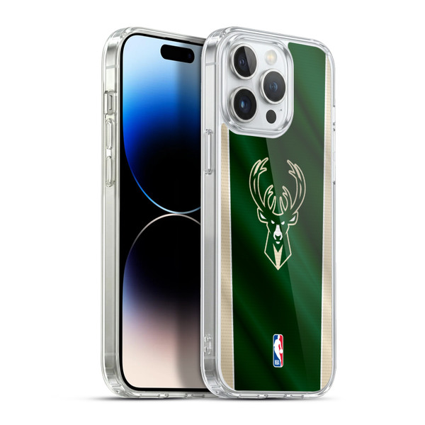 NBA Milwaukee Bucks Vertical Banner Soft Gel Case for Apple iPhone 13 Pro Max & MagSafe