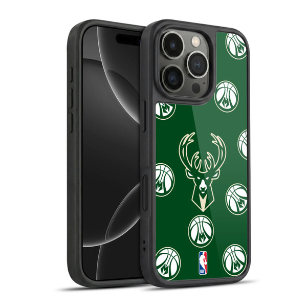 NBA Milwaukee Bucks Patterns Gel Armour Case For Apple iPhone 16 Pro