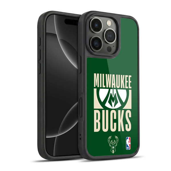 NBA Milwaukee Bucks Typography Gel Armour Case For Apple iPhone 16 Pro