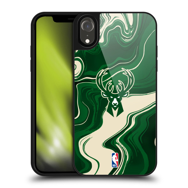 NBA Milwaukee Bucks Marble Agates Gel Armour Case For Apple iPhone XR