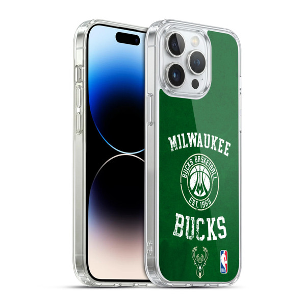 NBA Milwaukee Bucks Distressed Soft Gel Case for Apple iPhone 14 Pro Max & MagSafe