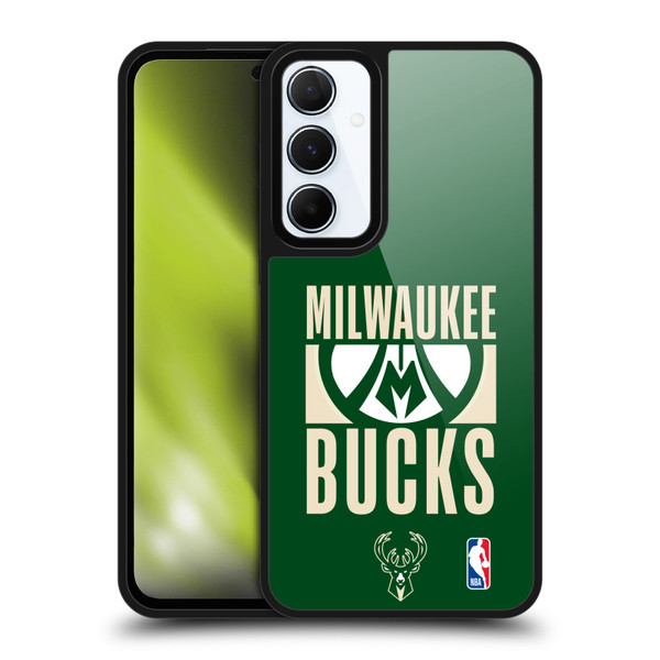 NBA Milwaukee Bucks Typography Gel Armour Case For Samsung Galaxy A55 5G
