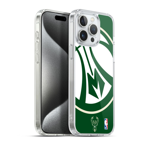 NBA Milwaukee Bucks Oversized Soft Gel Case for Apple iPhone 15 Pro Max & MagSafe