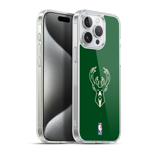 NBA Milwaukee Bucks Plain Soft Gel Case for Apple iPhone 15 Pro Max & MagSafe