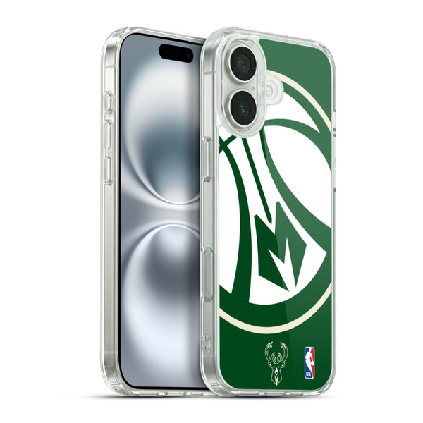 NBA Milwaukee Bucks Oversized Soft Gel Case for Apple iPhone 16 Plus & MagSafe