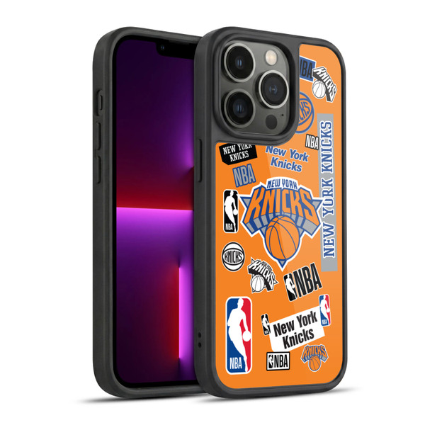 NBA New York Knicks Sticker Collage Gel Armour Case For Apple iPhone 13 Pro