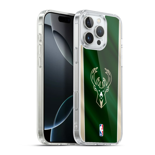 NBA Milwaukee Bucks Vertical Banner Soft Gel Case for Apple iPhone 16 Pro Max & MagSafe