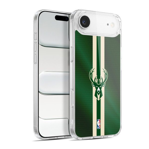 NBA Milwaukee Bucks Stripes Soft Gel Case for Apple iPhone 17 Air