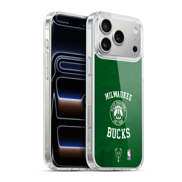 NBA Milwaukee Bucks Distressed Soft Gel Case for Apple iPhone 17 Pro Max