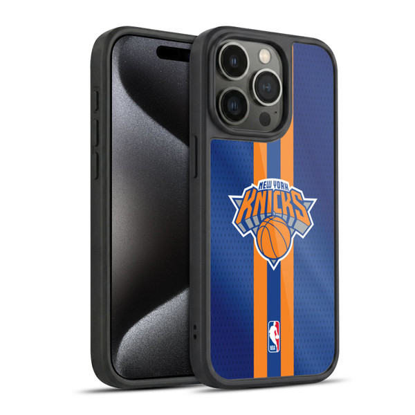 NBA New York Knicks Stripes Gel Armour Case For Apple iPhone 15 Pro