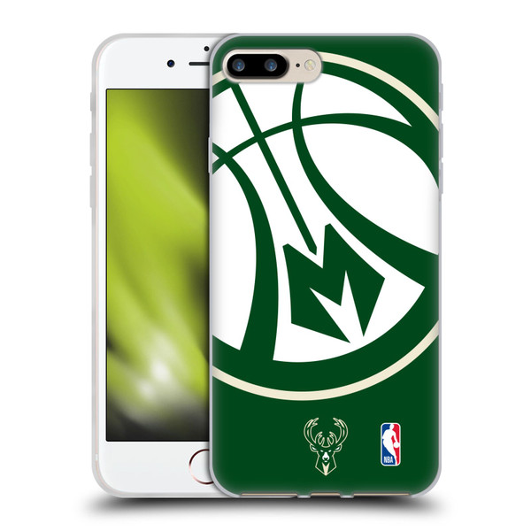 NBA Milwaukee Bucks Oversized Soft Gel Case for Apple iPhone 7 Plus / iPhone 8 Plus & MagSafe