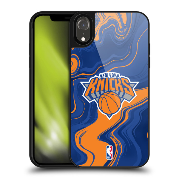 NBA New York Knicks Marble Agates Gel Armour Case For Apple iPhone XR