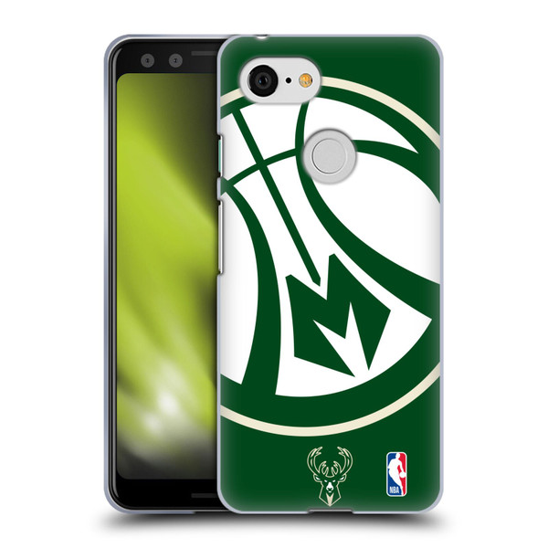 NBA Milwaukee Bucks Oversized Soft Gel Case for Google Pixel 3