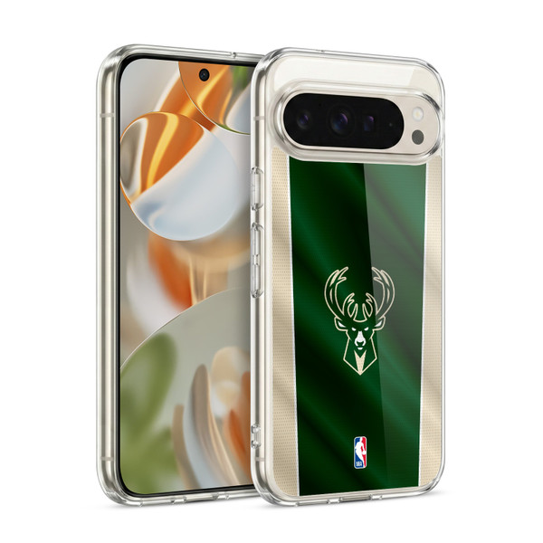 NBA Milwaukee Bucks Vertical Banner Soft Gel Case for Google Pixel 9 / Pixel 9 Pro