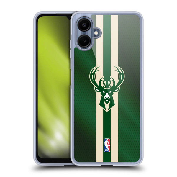 NBA Milwaukee Bucks Stripes Soft Gel Case for Samsung Galaxy A06 4G / 5G