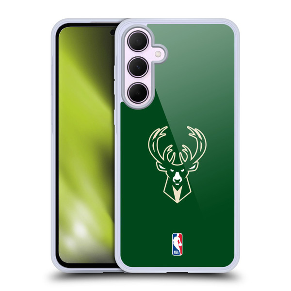 NBA Milwaukee Bucks Plain Soft Gel Case for Samsung Galaxy A35 5G