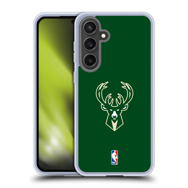 NBA Milwaukee Bucks Plain Soft Gel Case for Samsung Galaxy S24 FE & MagSafe