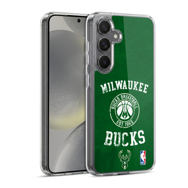 NBA Milwaukee Bucks Distressed Soft Gel Case for Samsung Galaxy S24 5G & MagSafe