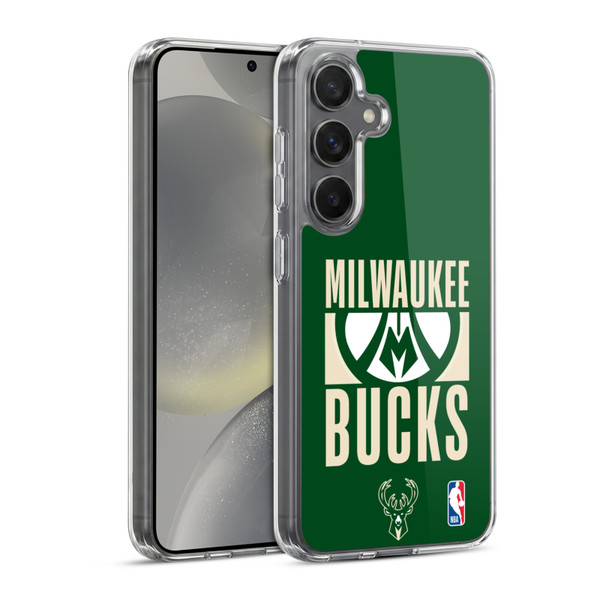 NBA Milwaukee Bucks Typography Soft Gel Case for Samsung Galaxy S24 5G & MagSafe