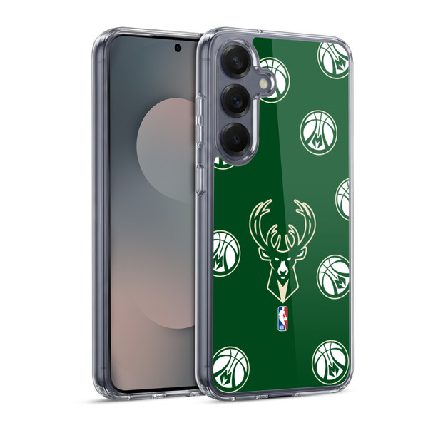 NBA Milwaukee Bucks Patterns Soft Gel Case for Samsung Galaxy S25 & MagSafe