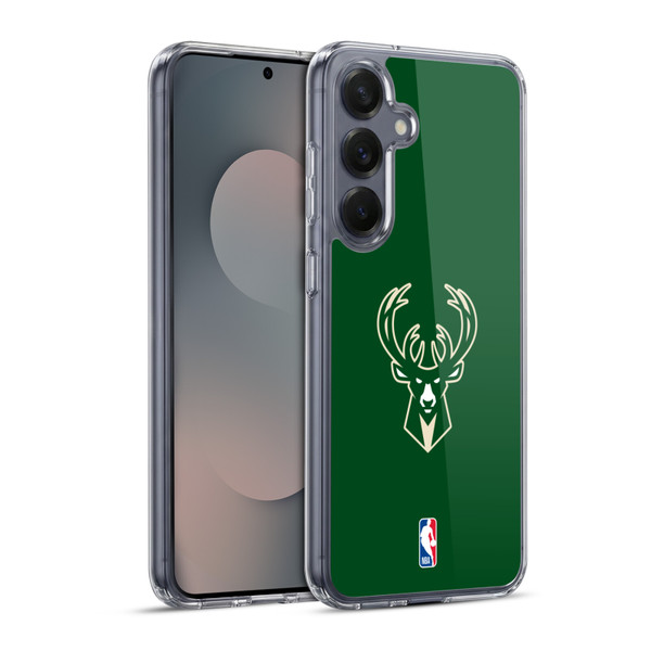 NBA Milwaukee Bucks Plain Soft Gel Case for Samsung Galaxy S25+ & MagSafe