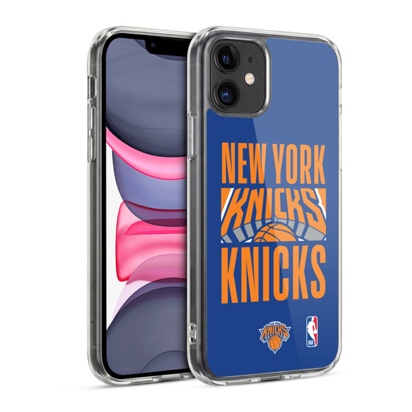 NBA New York Knicks Typography Soft Gel Case for Apple iPhone 11