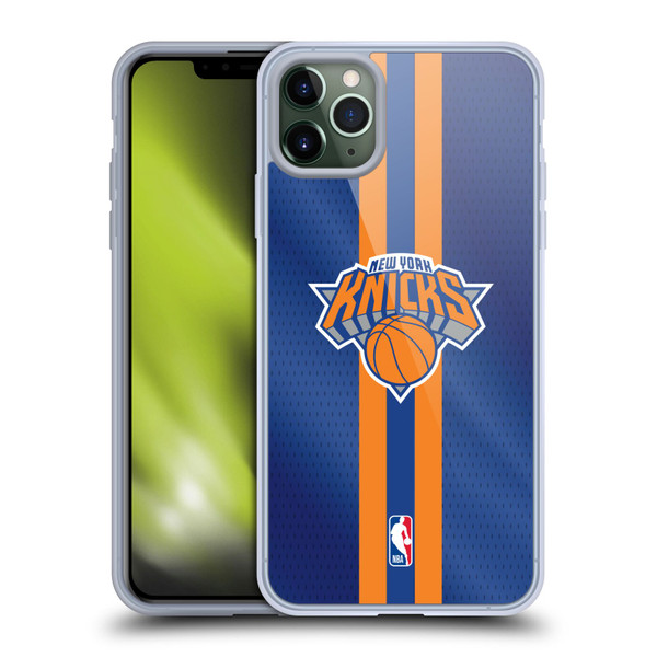 NBA New York Knicks Stripes Soft Gel Case for Apple iPhone 11 Pro Max & MagSafe