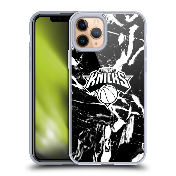 NBA New York Knicks Black Marble Soft Gel Case for Apple iPhone 11 Pro & MagSafe
