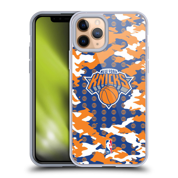 NBA New York Knicks Camouflage Soft Gel Case for Apple iPhone 11 Pro & MagSafe
