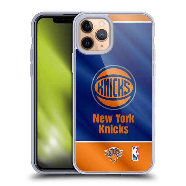 NBA New York Knicks Horizontal Banner Soft Gel Case for Apple iPhone 11 Pro & MagSafe