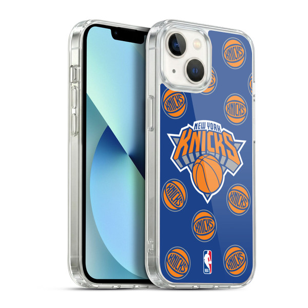 NBA New York Knicks Patterns Soft Gel Case for Apple iPhone 13