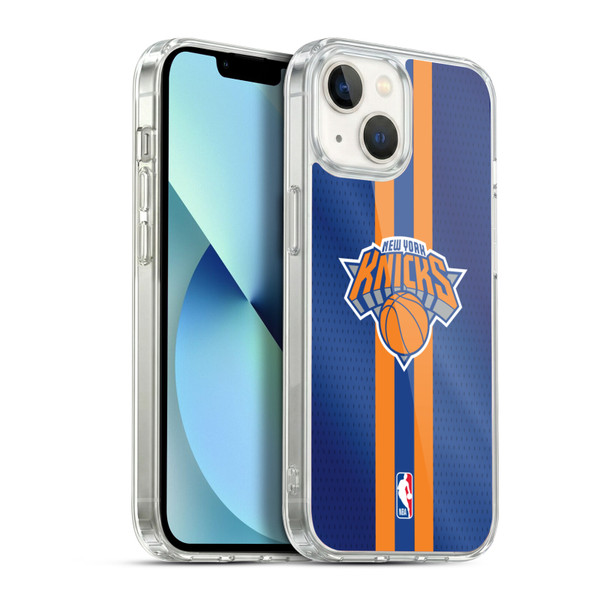 NBA New York Knicks Stripes Soft Gel Case for Apple iPhone 13
