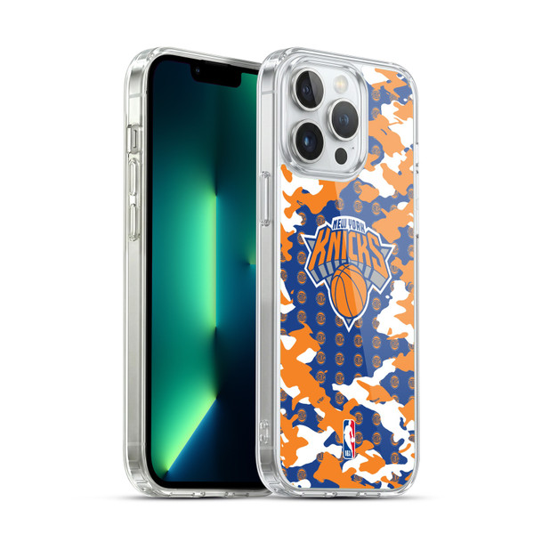 NBA New York Knicks Camouflage Soft Gel Case for Apple iPhone 13 Pro Max & MagSafe