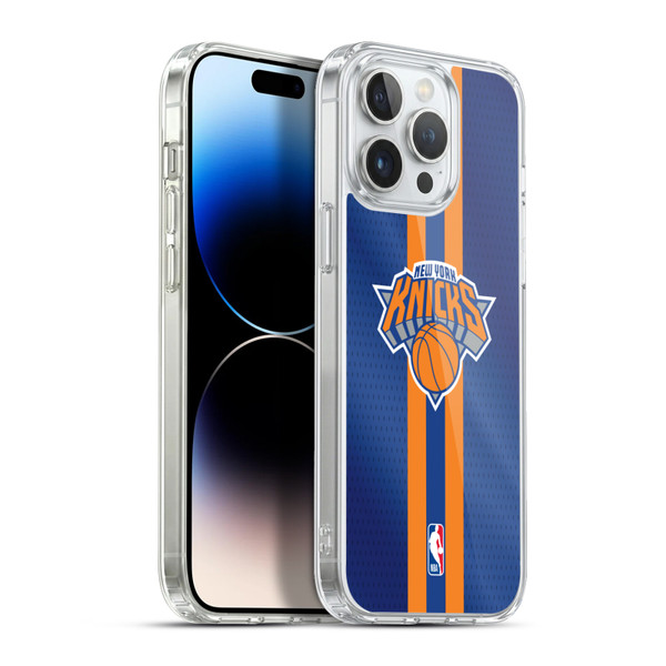 NBA New York Knicks Stripes Soft Gel Case for Apple iPhone 13 Pro Max & MagSafe