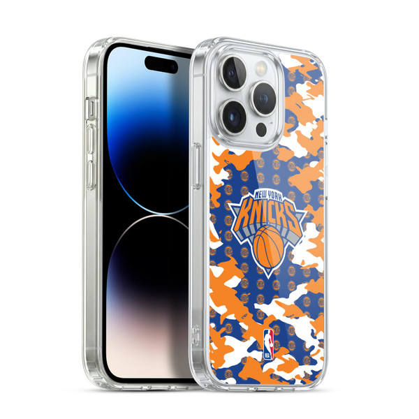 NBA New York Knicks Camouflage Soft Gel Case for Apple iPhone 13 Pro & MagSafe