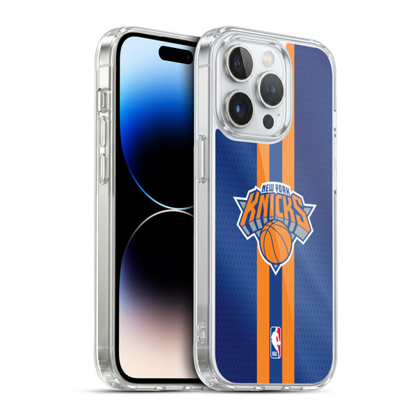 NBA New York Knicks Stripes Soft Gel Case for Apple iPhone 13 Pro & MagSafe
