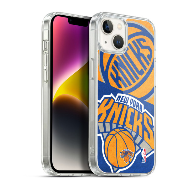 NBA New York Knicks Half Oversized Soft Gel Case for Apple iPhone 14 Plus & MagSafe