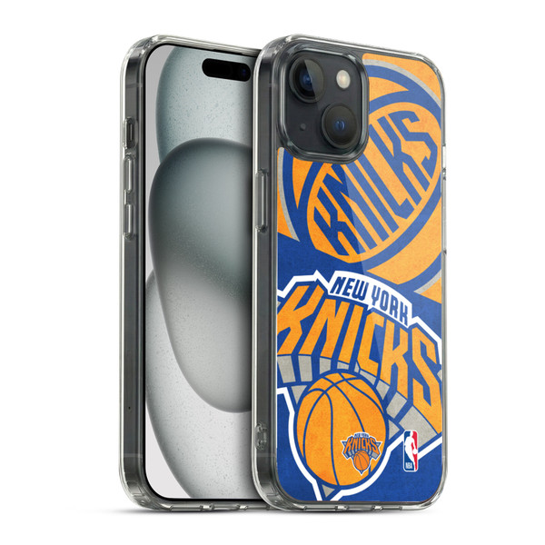 NBA New York Knicks Half Oversized Soft Gel Case for Apple iPhone 15 & MagSafe