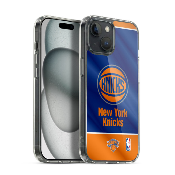 NBA New York Knicks Horizontal Banner Soft Gel Case for Apple iPhone 15 & MagSafe