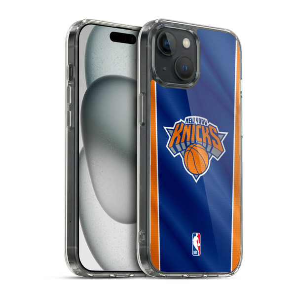 NBA New York Knicks Vertical Banner Soft Gel Case for Apple iPhone 15 & MagSafe