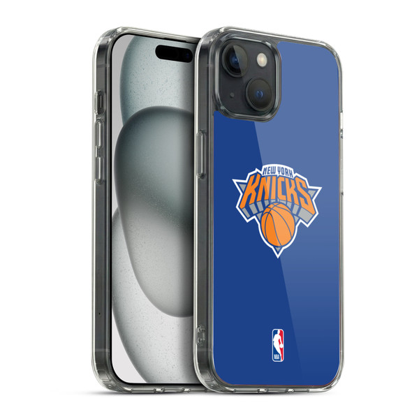 NBA New York Knicks Plain Soft Gel Case for Apple iPhone 15 Plus & MagSafe
