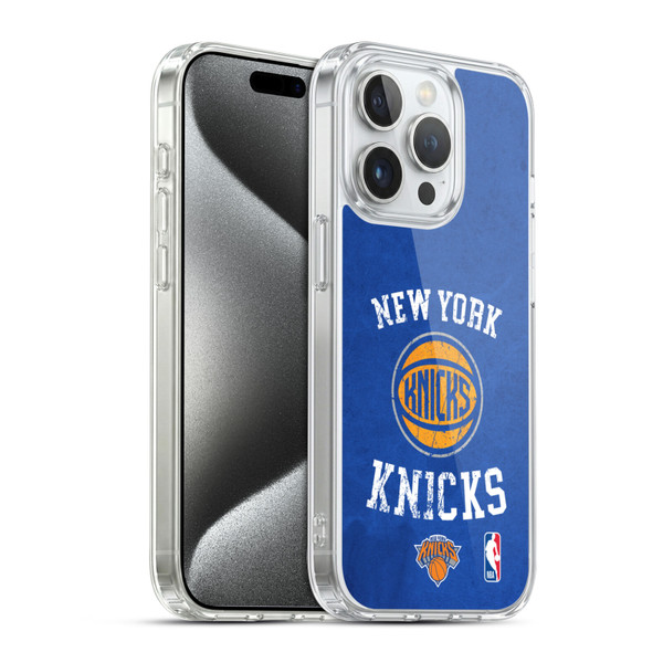 NBA New York Knicks Distressed Soft Gel Case for Apple iPhone 15 Pro & MagSafe
