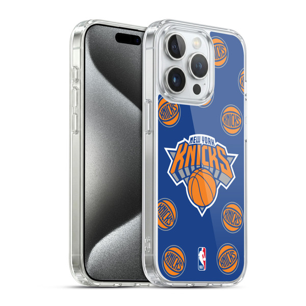 NBA New York Knicks Patterns Soft Gel Case for Apple iPhone 15 Pro & MagSafe